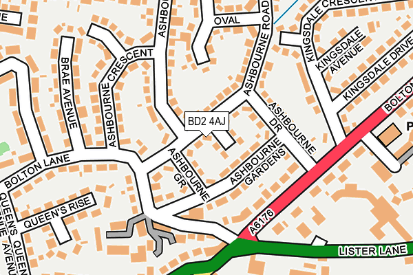 BD2 4AJ map - OS OpenMap – Local (Ordnance Survey)