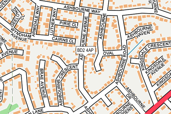 BD2 4AP map - OS OpenMap – Local (Ordnance Survey)