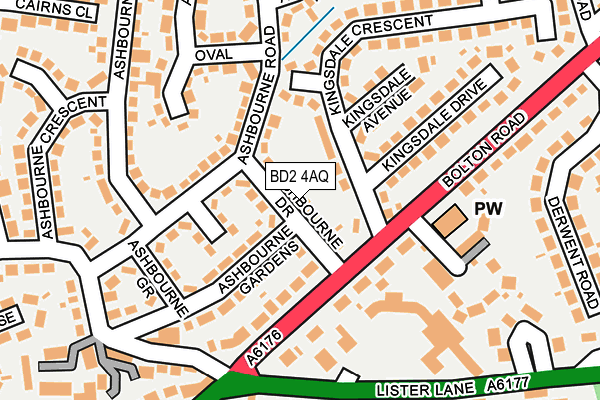 BD2 4AQ map - OS OpenMap – Local (Ordnance Survey)