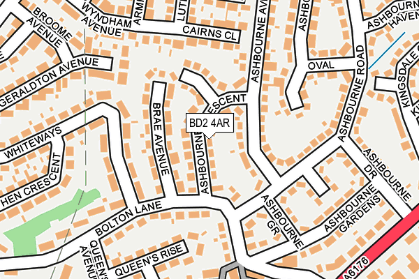 BD2 4AR map - OS OpenMap – Local (Ordnance Survey)