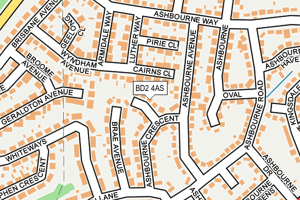 BD2 4AS map - OS OpenMap – Local (Ordnance Survey)