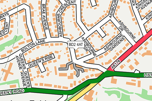 BD2 4AT map - OS OpenMap – Local (Ordnance Survey)