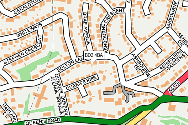 BD2 4BA map - OS OpenMap – Local (Ordnance Survey)