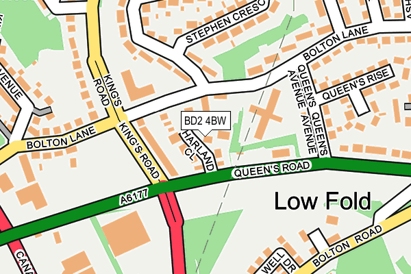BD2 4BW map - OS OpenMap – Local (Ordnance Survey)