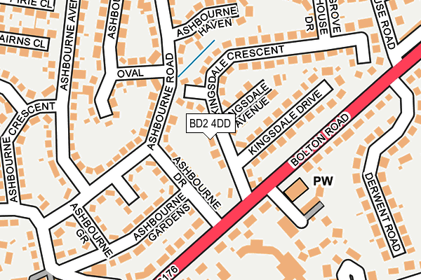 BD2 4DD map - OS OpenMap – Local (Ordnance Survey)