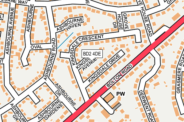 BD2 4DE map - OS OpenMap – Local (Ordnance Survey)