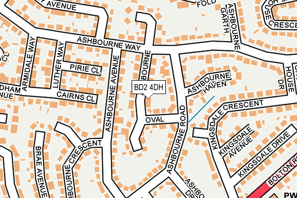 BD2 4DH map - OS OpenMap – Local (Ordnance Survey)