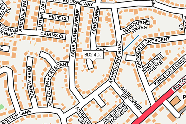 BD2 4DJ map - OS OpenMap – Local (Ordnance Survey)