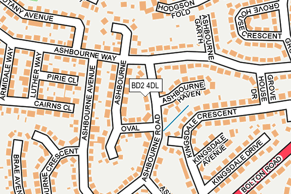BD2 4DL map - OS OpenMap – Local (Ordnance Survey)