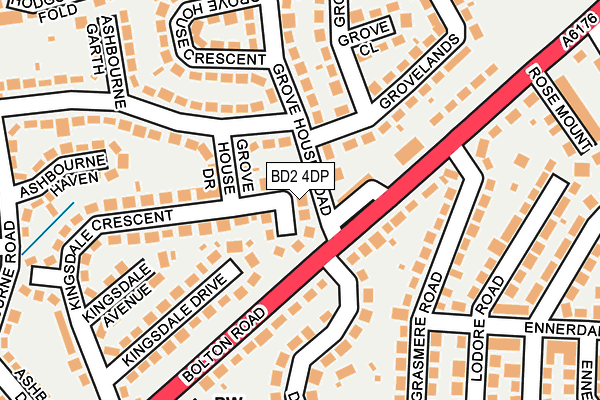 BD2 4DP map - OS OpenMap – Local (Ordnance Survey)