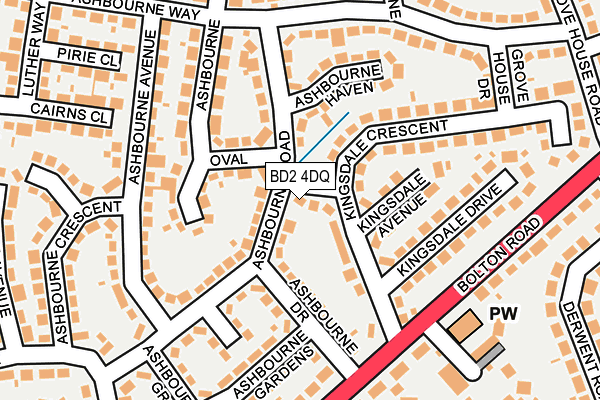 BD2 4DQ map - OS OpenMap – Local (Ordnance Survey)