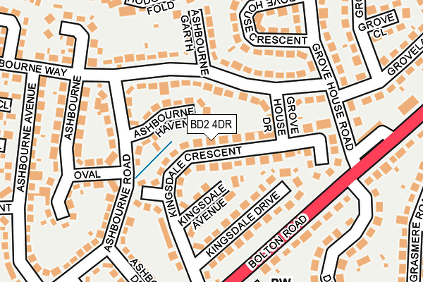 BD2 4DR map - OS OpenMap – Local (Ordnance Survey)