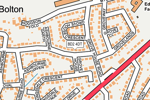 BD2 4DT map - OS OpenMap – Local (Ordnance Survey)