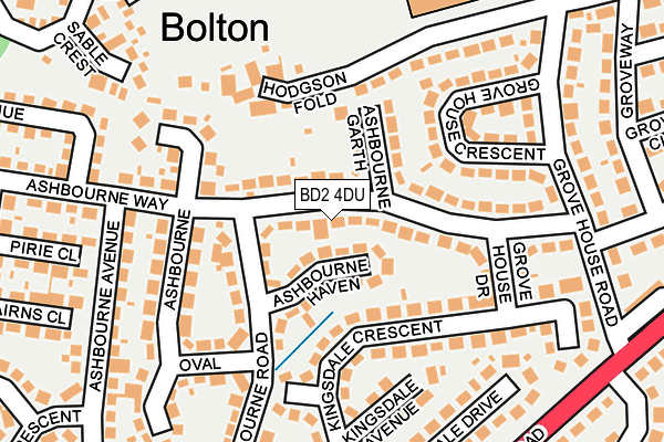 BD2 4DU map - OS OpenMap – Local (Ordnance Survey)