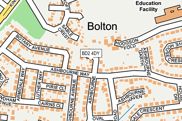 BD2 4DY map - OS OpenMap – Local (Ordnance Survey)