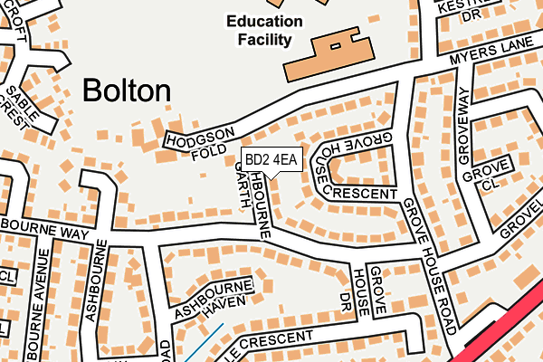 BD2 4EA map - OS OpenMap – Local (Ordnance Survey)
