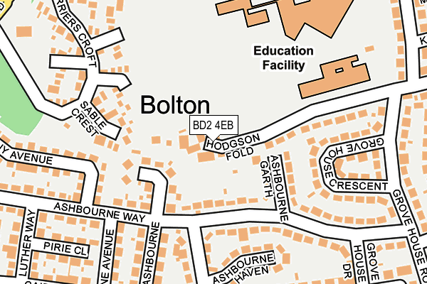 BD2 4EB map - OS OpenMap – Local (Ordnance Survey)