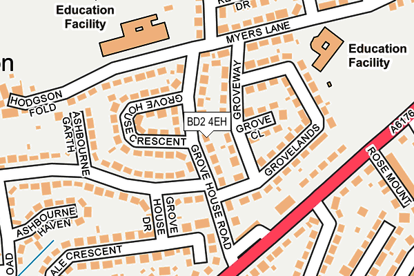 BD2 4EH map - OS OpenMap – Local (Ordnance Survey)