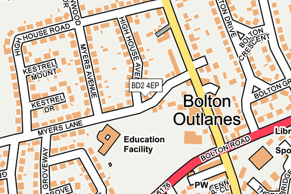 BD2 4EP map - OS OpenMap – Local (Ordnance Survey)