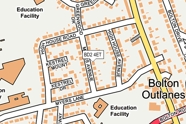 BD2 4ET map - OS OpenMap – Local (Ordnance Survey)
