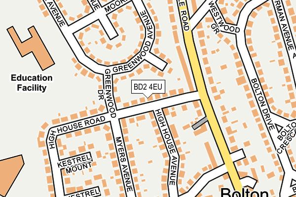 BD2 4EU map - OS OpenMap – Local (Ordnance Survey)