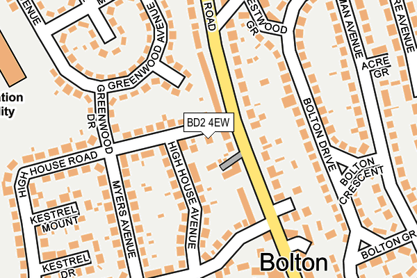 BD2 4EW map - OS OpenMap – Local (Ordnance Survey)