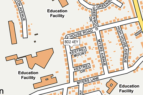 BD2 4EY map - OS OpenMap – Local (Ordnance Survey)