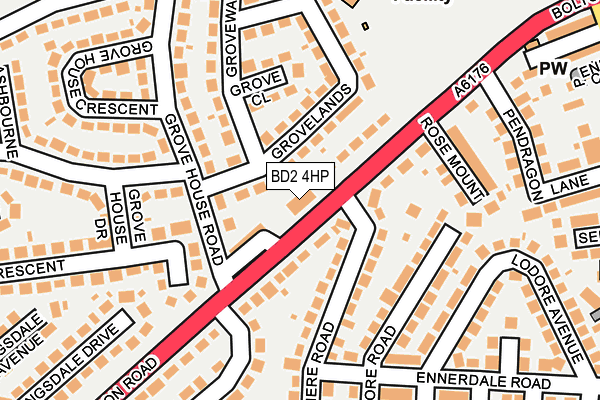 BD2 4HP map - OS OpenMap – Local (Ordnance Survey)