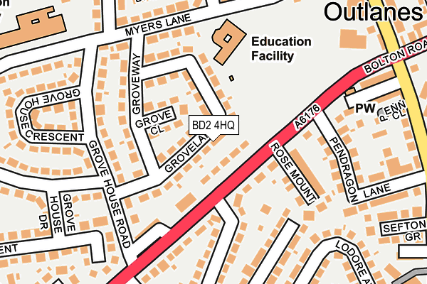 BD2 4HQ map - OS OpenMap – Local (Ordnance Survey)
