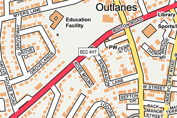 BD2 4HT map - OS OpenMap – Local (Ordnance Survey)