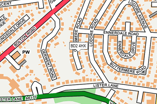 BD2 4HX map - OS OpenMap – Local (Ordnance Survey)