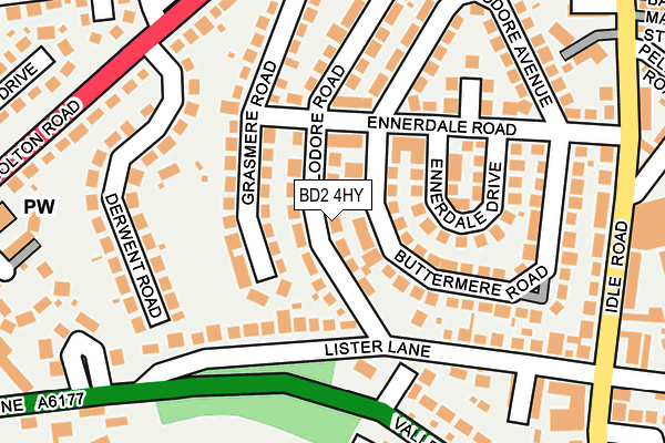 BD2 4HY map - OS OpenMap – Local (Ordnance Survey)