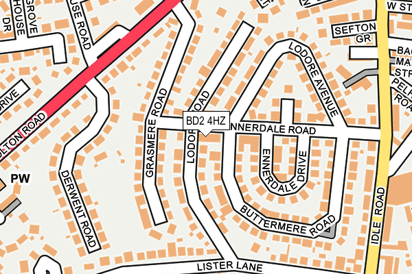 BD2 4HZ map - OS OpenMap – Local (Ordnance Survey)