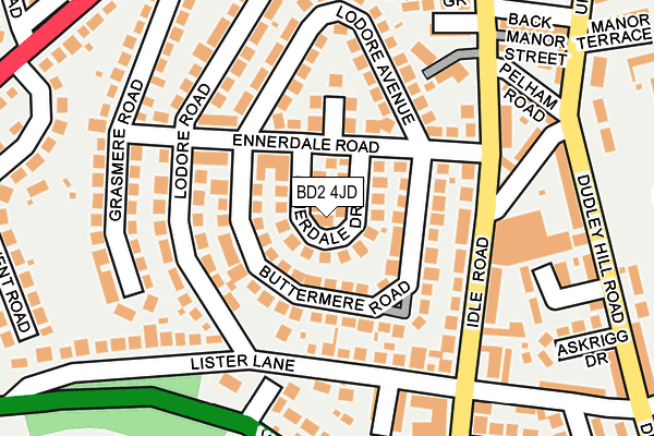 BD2 4JD map - OS OpenMap – Local (Ordnance Survey)
