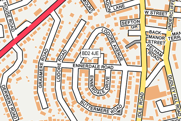 BD2 4JE map - OS OpenMap – Local (Ordnance Survey)