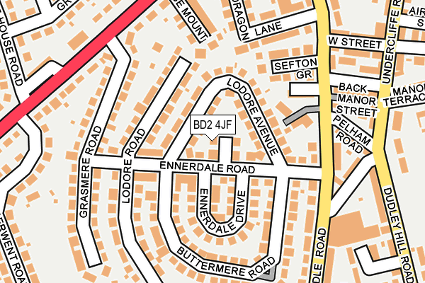 BD2 4JF map - OS OpenMap – Local (Ordnance Survey)