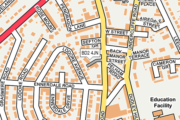 BD2 4JN map - OS OpenMap – Local (Ordnance Survey)