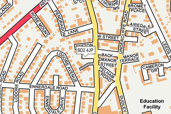 BD2 4JP map - OS OpenMap – Local (Ordnance Survey)