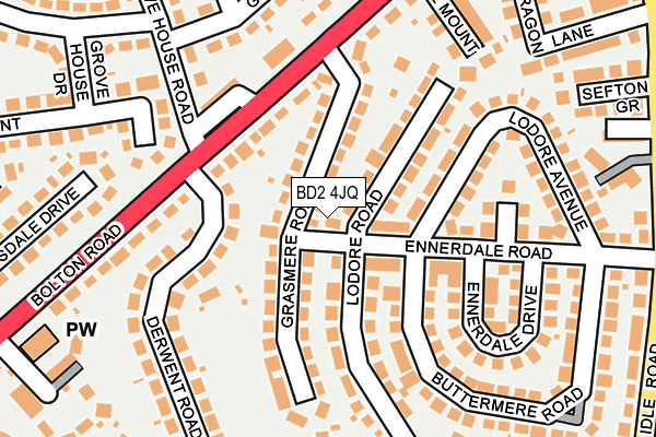 BD2 4JQ map - OS OpenMap – Local (Ordnance Survey)