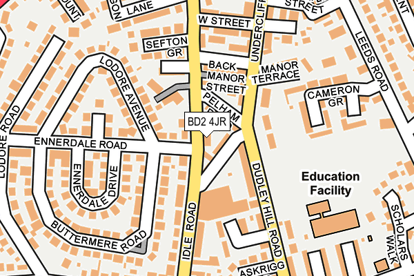 BD2 4JR map - OS OpenMap – Local (Ordnance Survey)