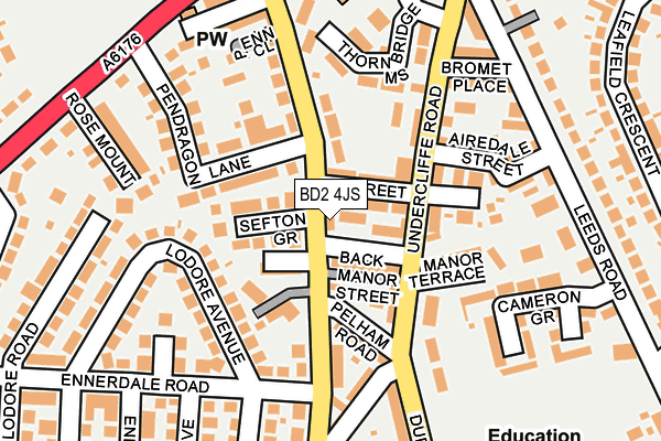 BD2 4JS map - OS OpenMap – Local (Ordnance Survey)