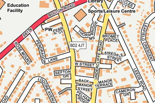 BD2 4JT map - OS OpenMap – Local (Ordnance Survey)