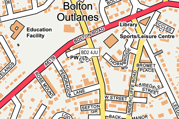 BD2 4JU map - OS OpenMap – Local (Ordnance Survey)