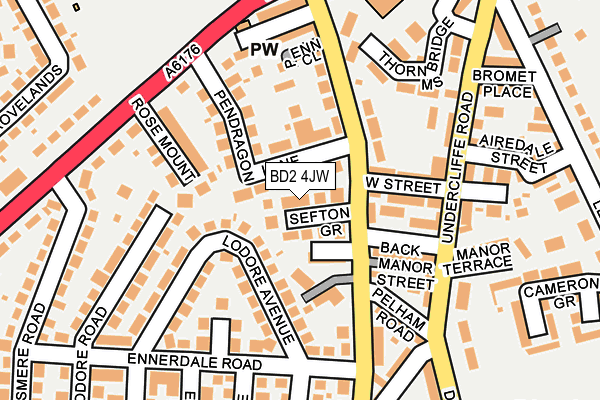 BD2 4JW map - OS OpenMap – Local (Ordnance Survey)
