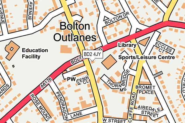 BD2 4JY map - OS OpenMap – Local (Ordnance Survey)