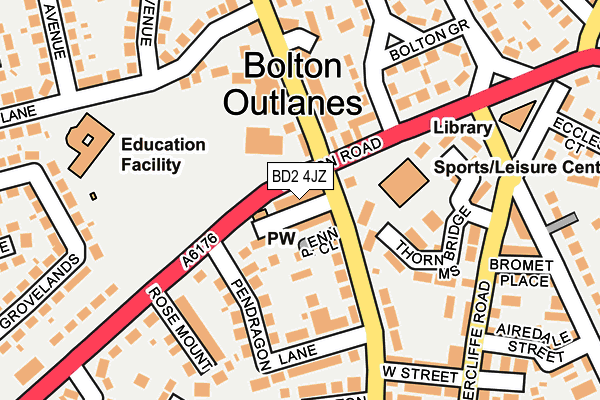 BD2 4JZ map - OS OpenMap – Local (Ordnance Survey)