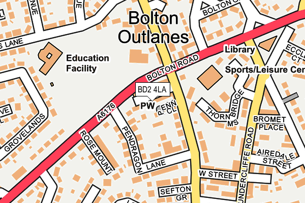 BD2 4LA map - OS OpenMap – Local (Ordnance Survey)