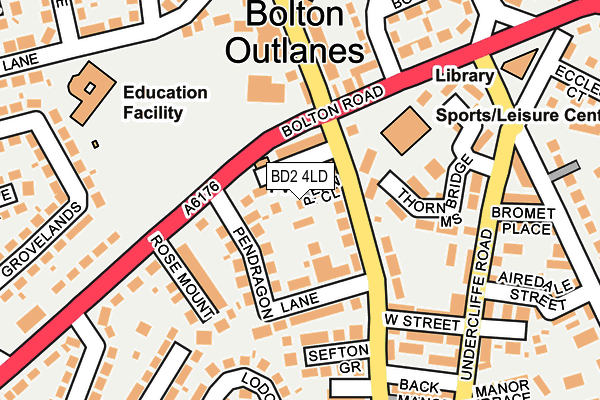 BD2 4LD map - OS OpenMap – Local (Ordnance Survey)