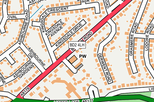 BD2 4LH map - OS OpenMap – Local (Ordnance Survey)