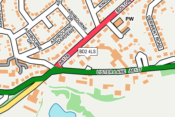 BD2 4LS map - OS OpenMap – Local (Ordnance Survey)